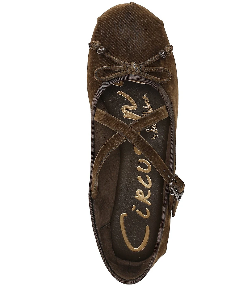 Circus NY by Sam Edelman Zuri Washed Velvet Bow Ballerina Flats