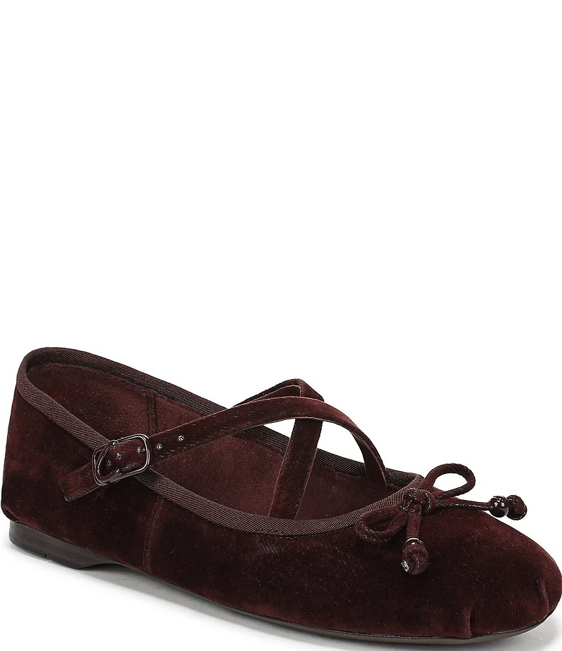 Circus NY by Sam Edelman Zuri Washed Velvet Bow Ballerina Flats