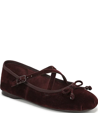 Circus NY by Sam Edelman Zuri Washed Velvet Bow Ballerina Flats