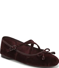 Circus NY by Sam Edelman Zuri Washed Velvet Bow Ballerina Flats