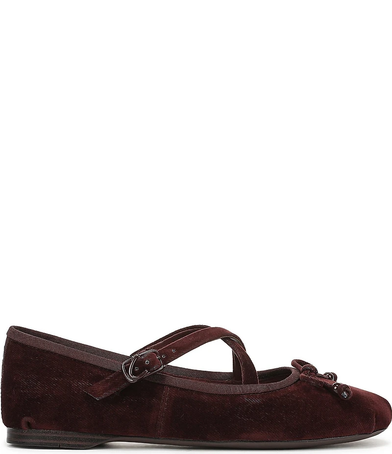 Circus NY by Sam Edelman Zuri Washed Velvet Bow Ballerina Flats