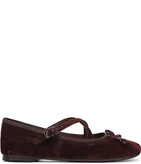 Circus NY by Sam Edelman Zuri Washed Velvet Bow Ballerina Flats
