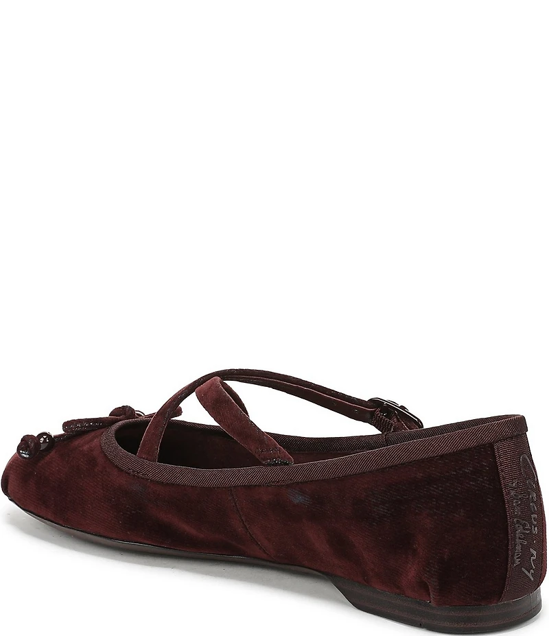 Circus NY by Sam Edelman Zuri Washed Velvet Bow Ballerina Flats