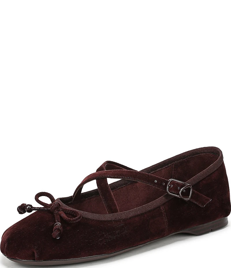Circus NY by Sam Edelman Zuri Washed Velvet Bow Ballerina Flats