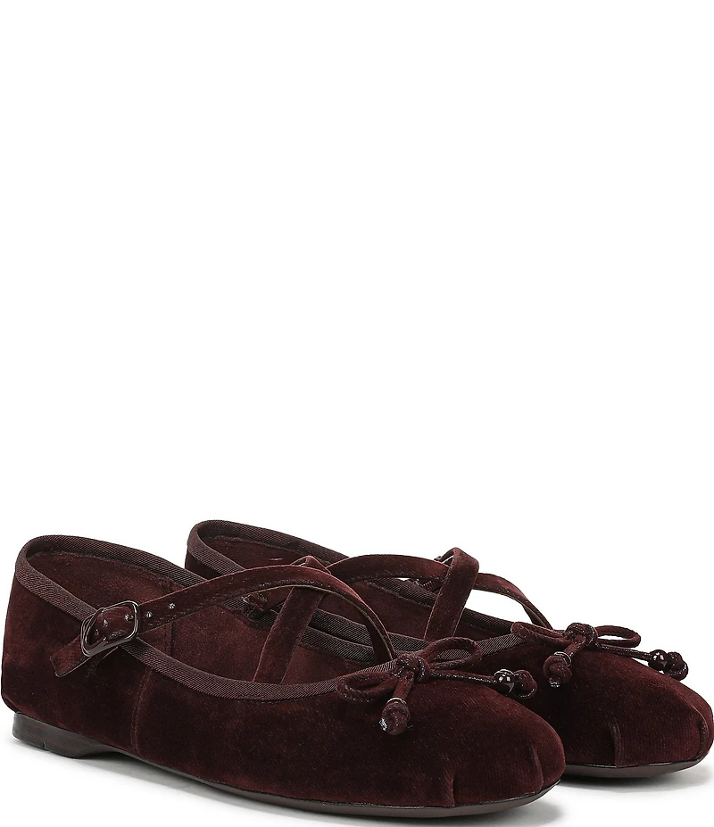 Circus NY by Sam Edelman Zuri Washed Velvet Bow Ballerina Flats