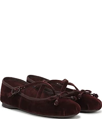 Circus NY by Sam Edelman Zuri Washed Velvet Bow Ballerina Flats