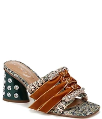 Circus NY by Sam Edelman Vera Printed Jewel Embellished Slide Sandals