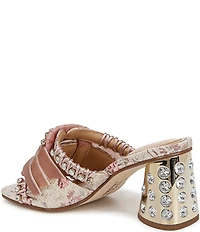 Circus NY by Sam Edelman Vera Textured Fabric Jewel Embellished Slide Sandals