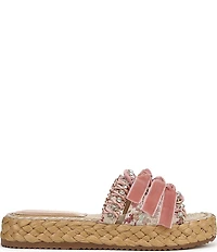 Circus NY by Sam Edelman Wyatt Velvet Rhinestone Bow Ornament Platform Slide Sandals