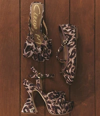 Circus NY by Sam Edelman Zuri Leopard Print Bow Mary Jane Ballerina Flats
