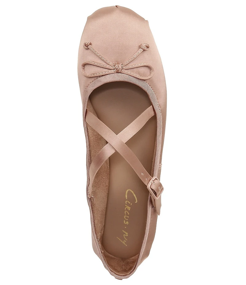 Circus NY by Sam Edelman Zuri Satin Bow Mary Jane Ballerina Flats