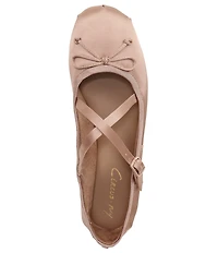 Circus NY by Sam Edelman Zuri Satin Bow Mary Jane Ballerina Flats