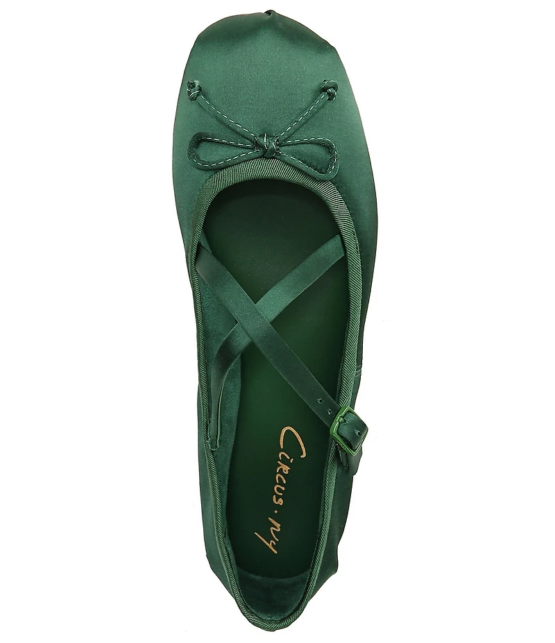 Circus NY by Sam Edelman Zuri Satin Bow Mary Jane Ballerina Flats