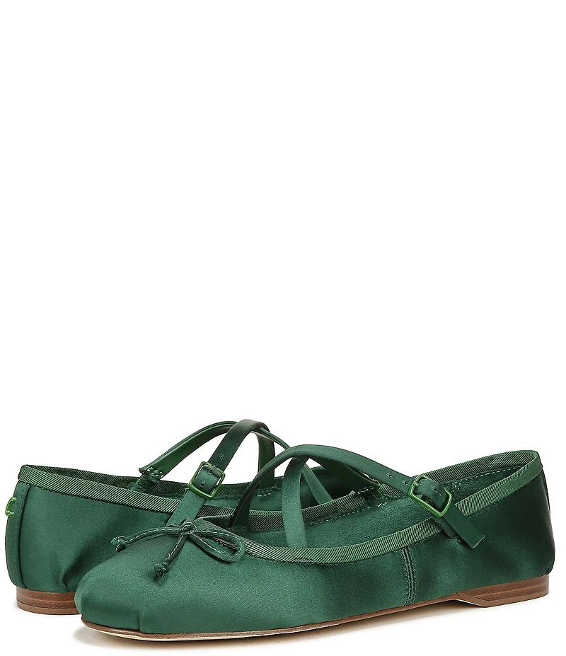 Circus NY by Sam Edelman Zuri Satin Bow Mary Jane Ballerina Flats