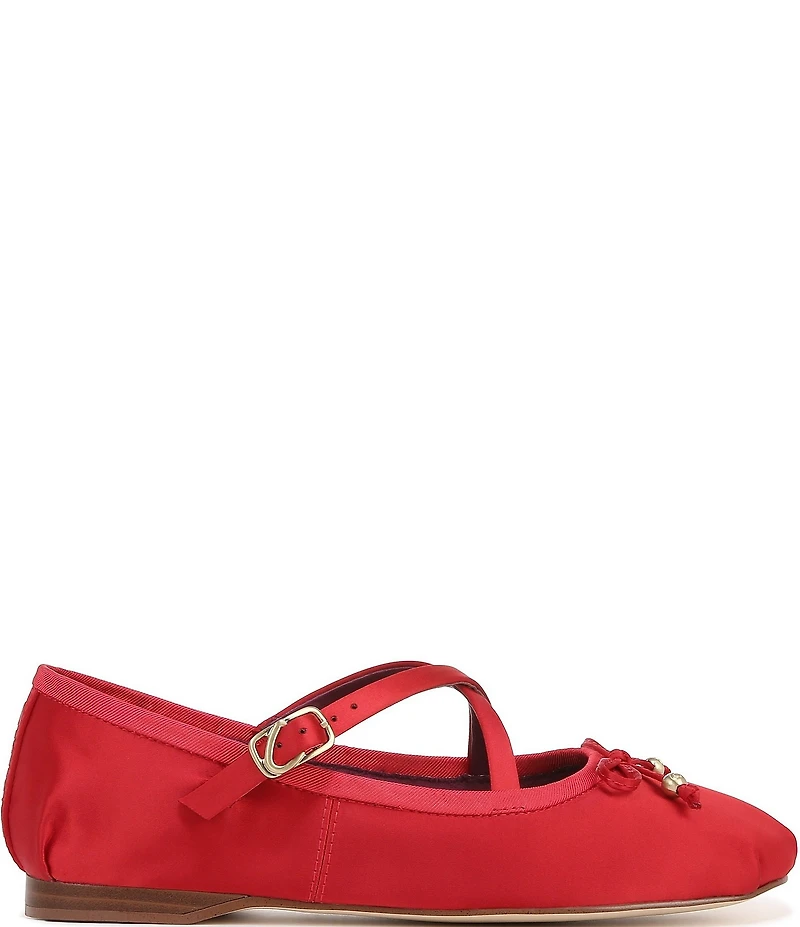 Circus NY by Sam Edelman Zuri Satin Bow Mary Jane Ballerina Flats