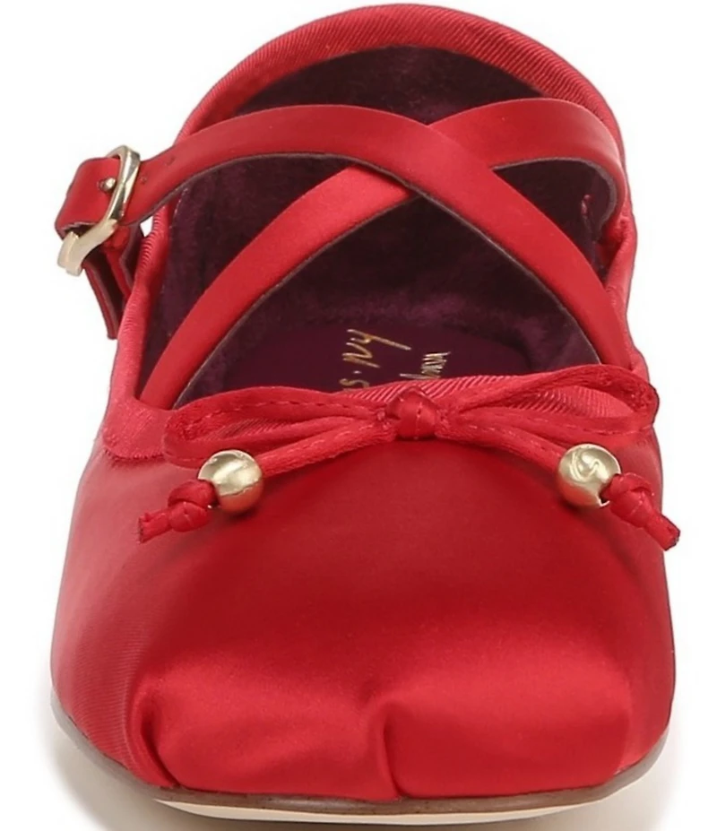 Circus NY by Sam Edelman Zuri Satin Bow Mary Jane Ballerina Flats