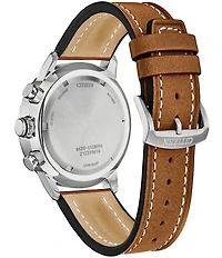 Citizen Men's Avion Chronograph Brown Leather Strap Watch