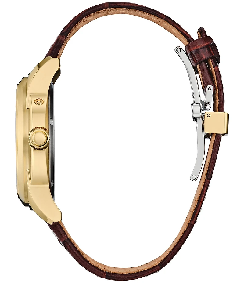 Citizen Men's Calendrier Chronograph Brown Leather Strap Watch