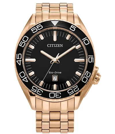 Citizen Men's Carson Quartz Mechanical Automatic Rose Gold Stainless Steel Bracelet Watch