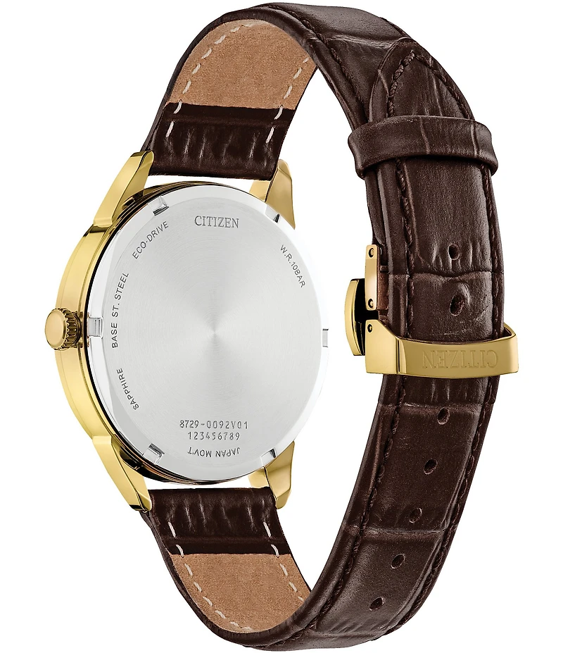 Citizen Men's Classic Eco Wr100 Chronograph Leather Strap Watch