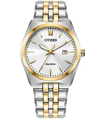 Citizen Men's Corso Three Hand Two Tone Stainless Steel Bracelet Watch