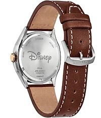 Citizen Men's Disney© Citizen Mickey Mouse Explorer Three Hand Brown Leather Strap Watch