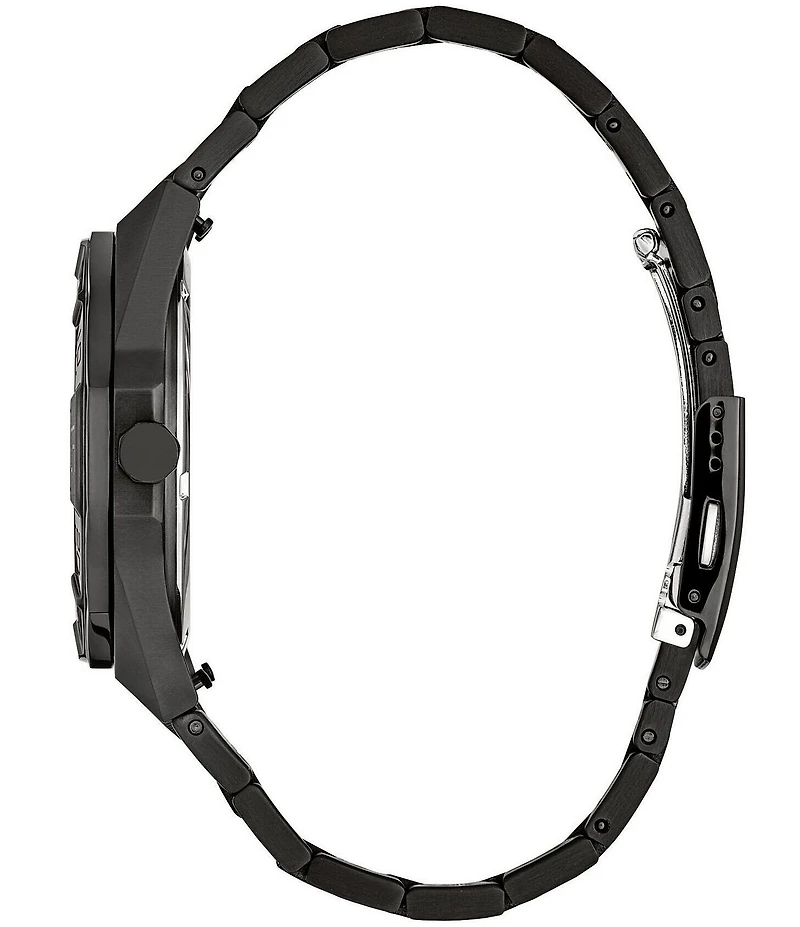 Citizen Men's Eco-Drive Sport Brycen Quartz Three Hand Black Tone Stainless Steel Bracelet Watch