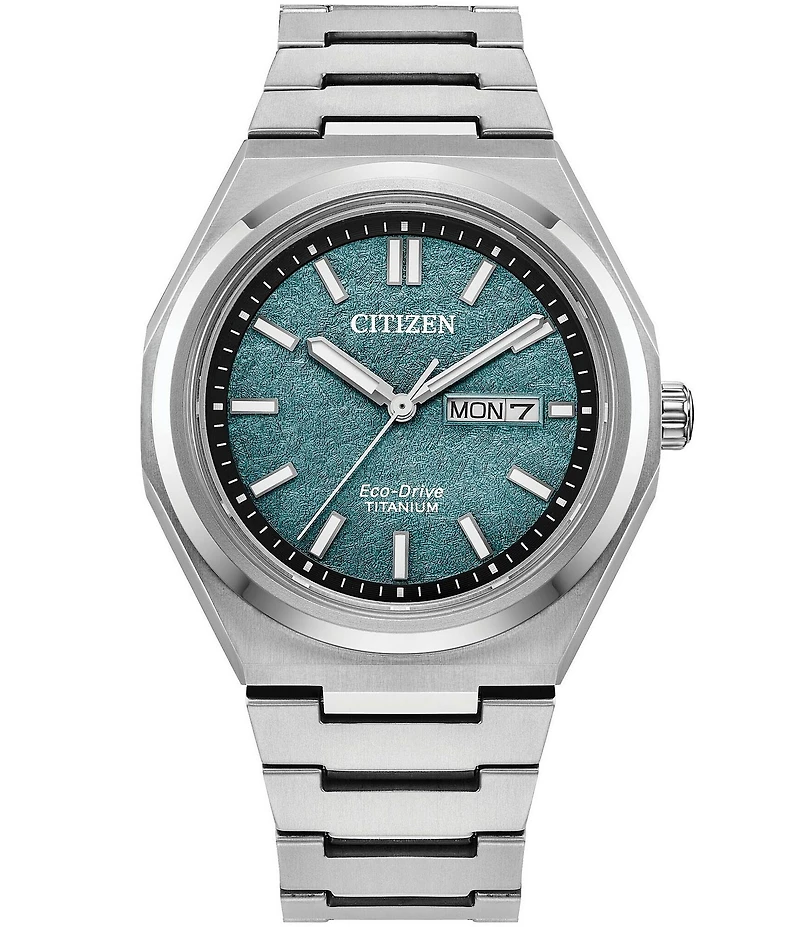 Citizen Men's Eco-Drive Sport Luxury Zenshin Quartz Three Hand Titanium Bracelet Watch