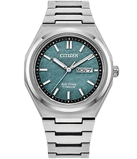 Citizen Men's Eco-Drive Sport Luxury Zenshin Quartz Three Hand Titanium Bracelet Watch
