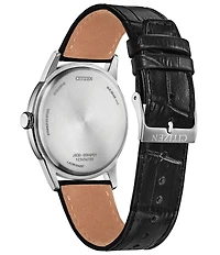 Citizen Men's Eco Drive Three Hand Leather Strap Watch
