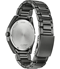 Citizen Men's Eco Drive Weekender Three Hand Mineral Crystal Stainless Steel Watch
