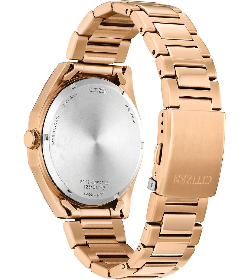 Citizen Men's Eco Drive Weekender Three Hand Mineral Crystal Stainless Steel Watch