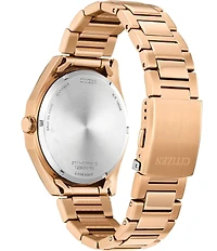 Citizen Men's Eco Drive Weekender Three Hand Mineral Crystal Stainless Steel Watch