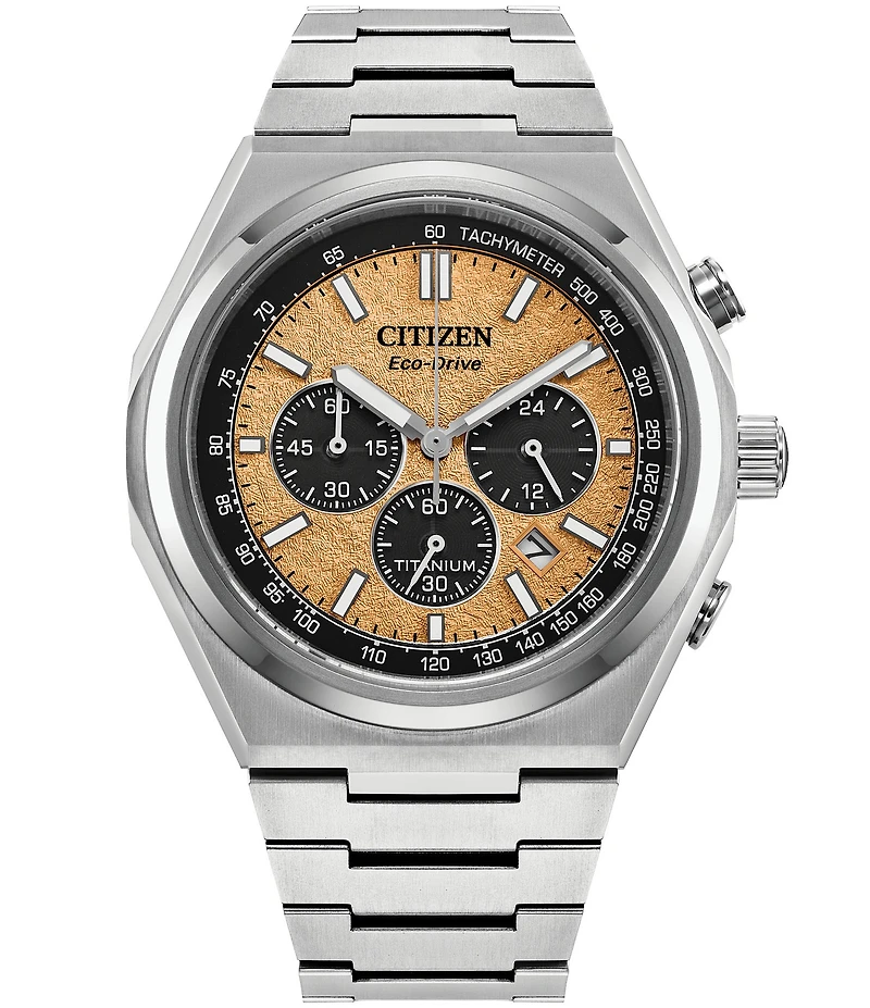 Citizen Men's Eco WR100 Chronograph Titanium Bracelet Watch