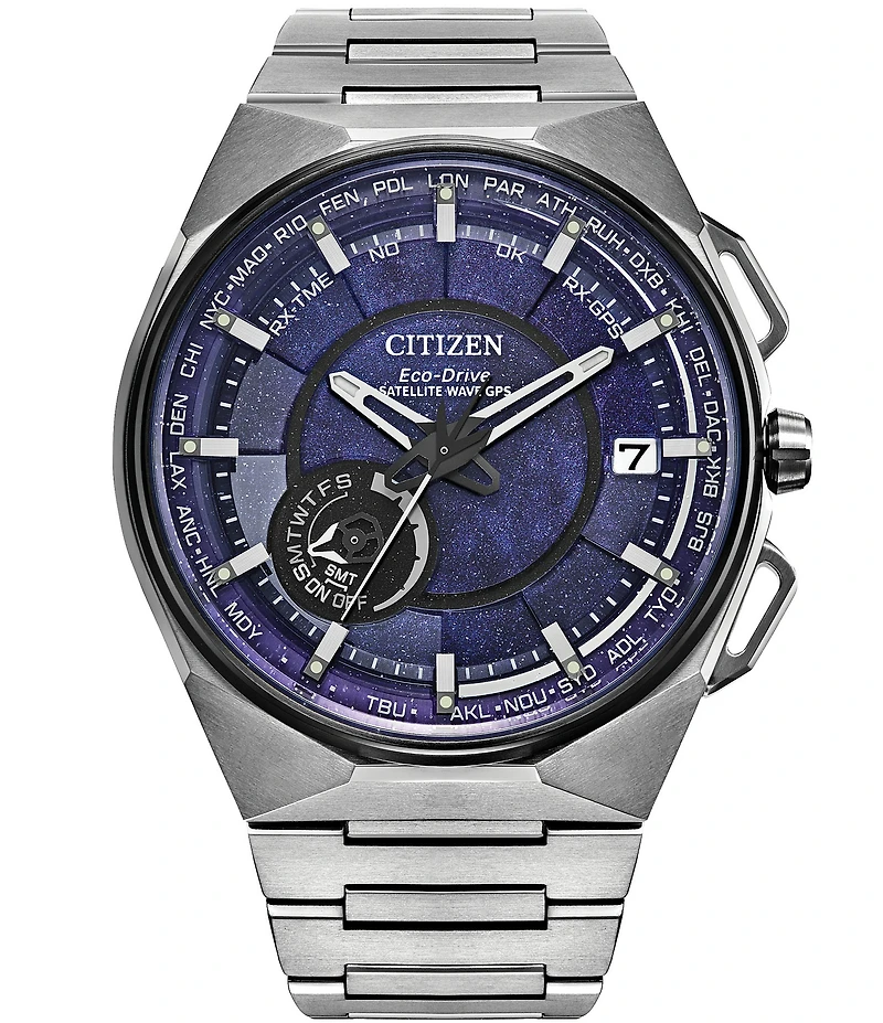 Citizen Men's Eco WR100 Satellite Wave Analog Titanium Bracelet Watch