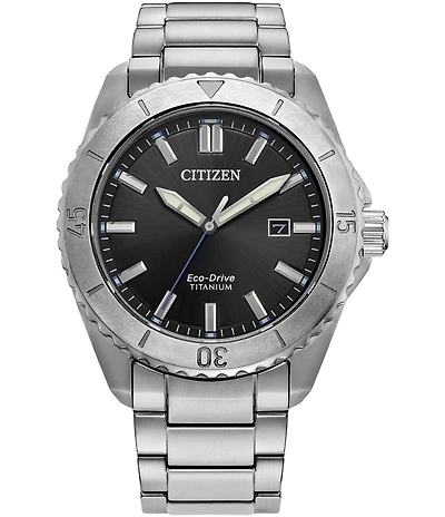 Citizen Men's Eco WR100 Three Hand Titanium Bracelet Watch