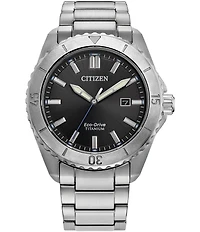 Citizen Men's Eco WR100 Three Hand Titanium Bracelet Watch