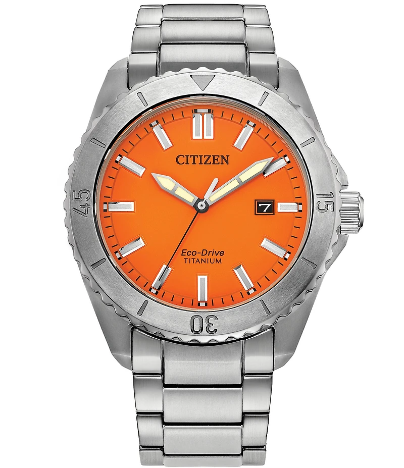 Citizen Men's Eco WR100 Three Hand Titanium Bracelet Watch