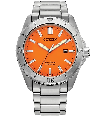Citizen Men's Eco WR100 Three Hand Titanium Bracelet Watch