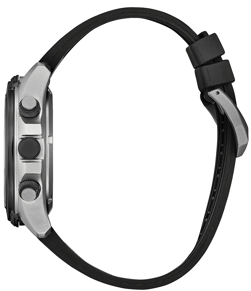 Citizen Men's Eco WR200 Chronograph Black Strap Watch