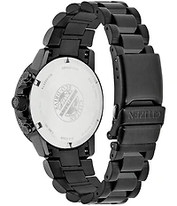Citizen Men's Nighthawk Chronograph Black Stainless Steel Bracelet Watch