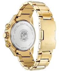 Citizen Men's PCAT Atomic Timekeeping Chronograph Gold Stainless Steel Bracelet Watch