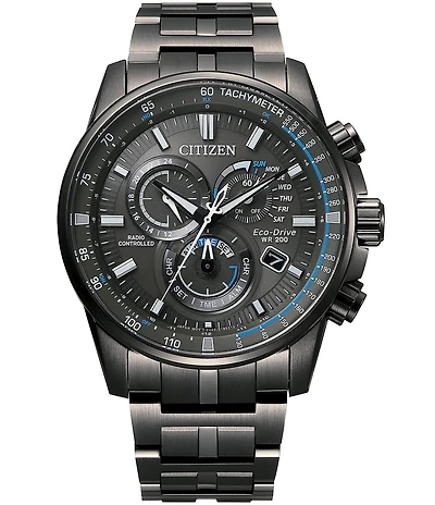 Citizen Men's PCAT Atomic Timekeeping Chronograph Grey Stainless Steel Bracelet Watch