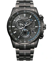 Citizen Men's PCAT Atomic Timekeeping Chronograph Grey Stainless Steel Bracelet Watch