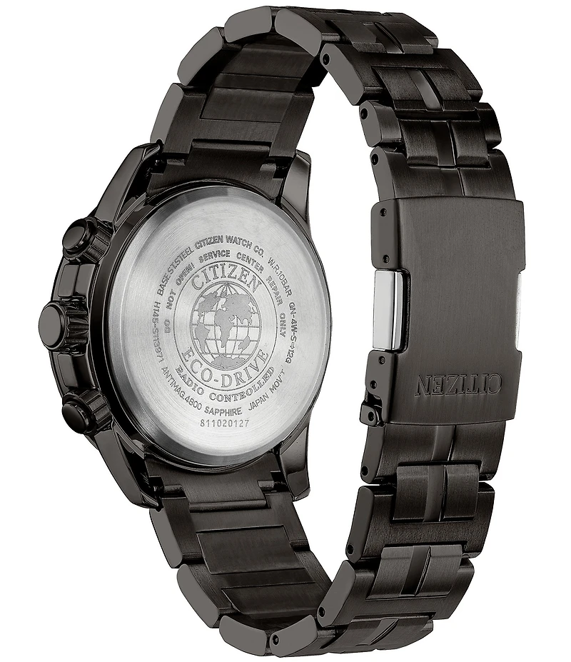 Citizen Men's PCAT Atomic Timekeeping Chronograph Grey Stainless Steel Bracelet Watch