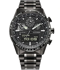 Citizen Men's Promaster Air Ana-Digi Grey Tone Stainless Steel Bracelet Watch