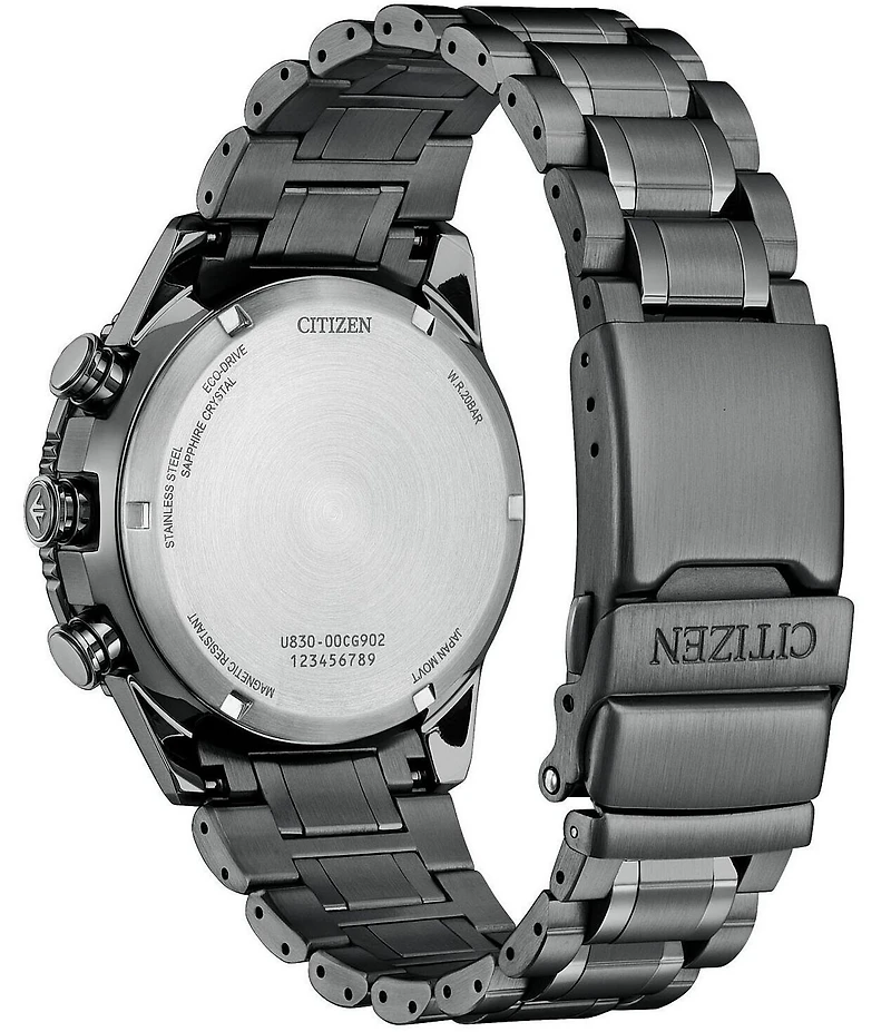 Citizen Men's Promaster Air Ana-Digi Grey Tone Stainless Steel Bracelet Watch