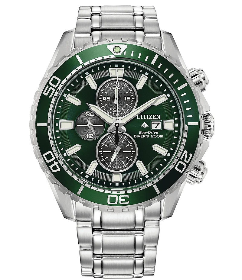 Citizen Men's Promaster Dive Chronograph Stainless Steel Mineral Crystal Dial Bracelet Watch