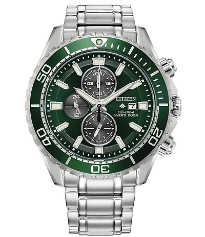 Citizen Men's Promaster Dive Chronograph Stainless Steel Mineral Crystal Dial Bracelet Watch