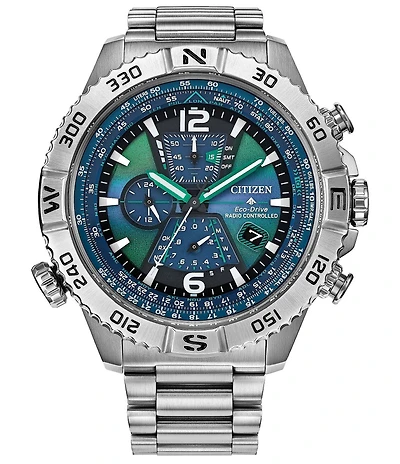 Citizen Men's Promaster Eco-Drive Air Chronograph Stainless Steel Bracelet Watch